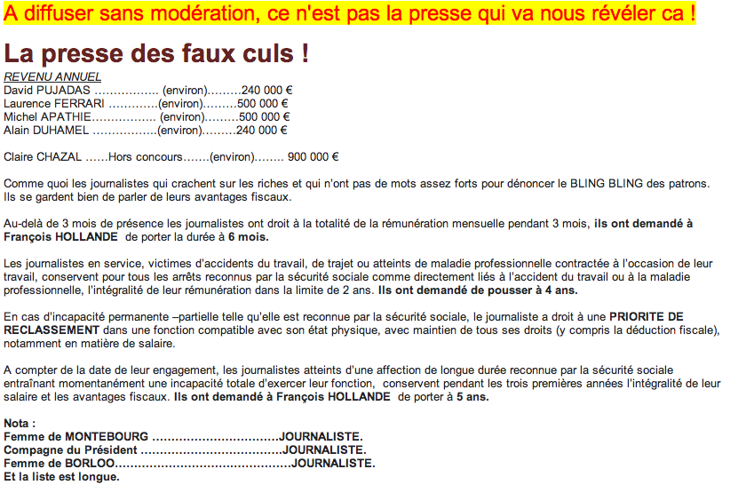 la presse des faux culs