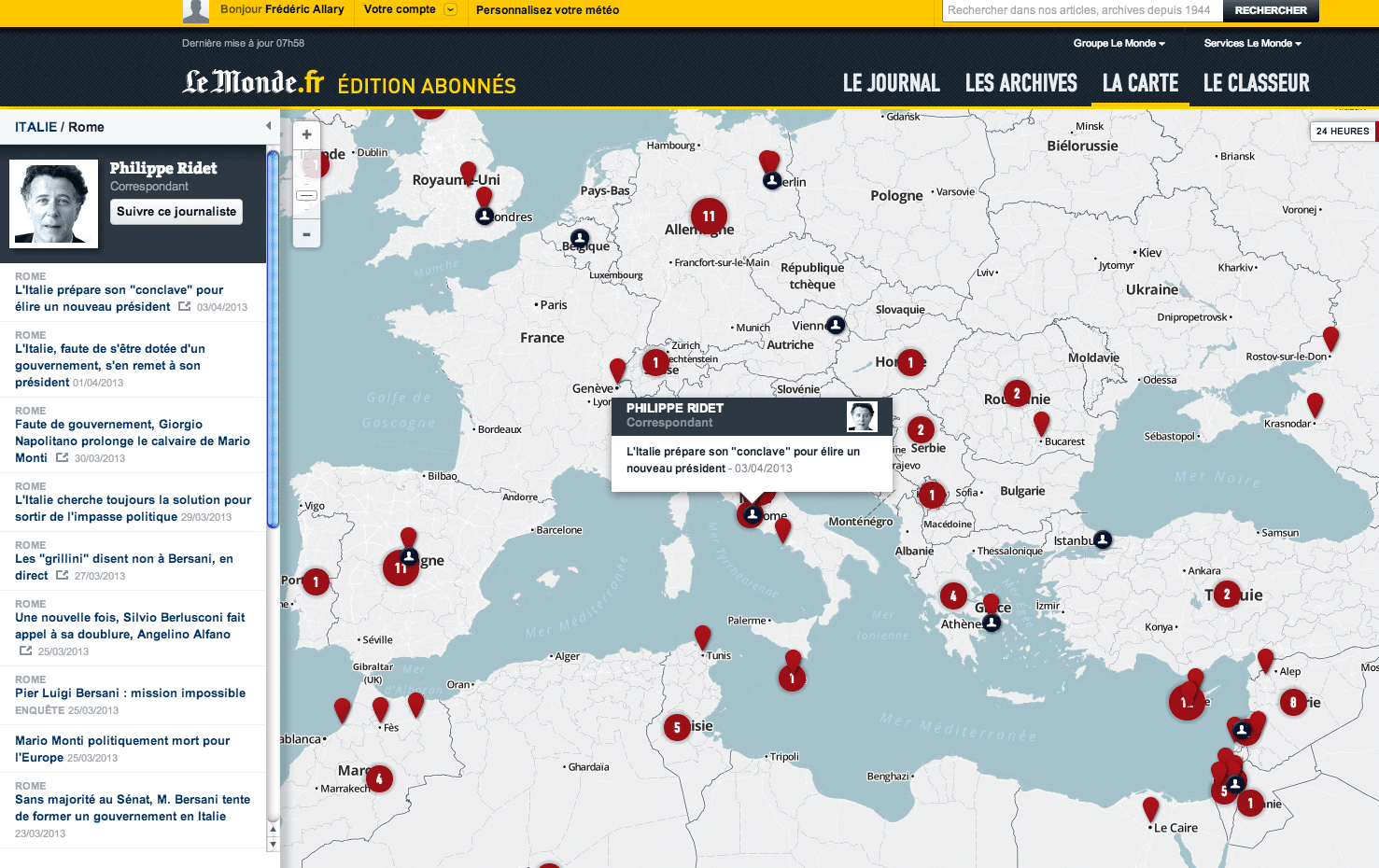 Carte infos internationales ©Le Monde