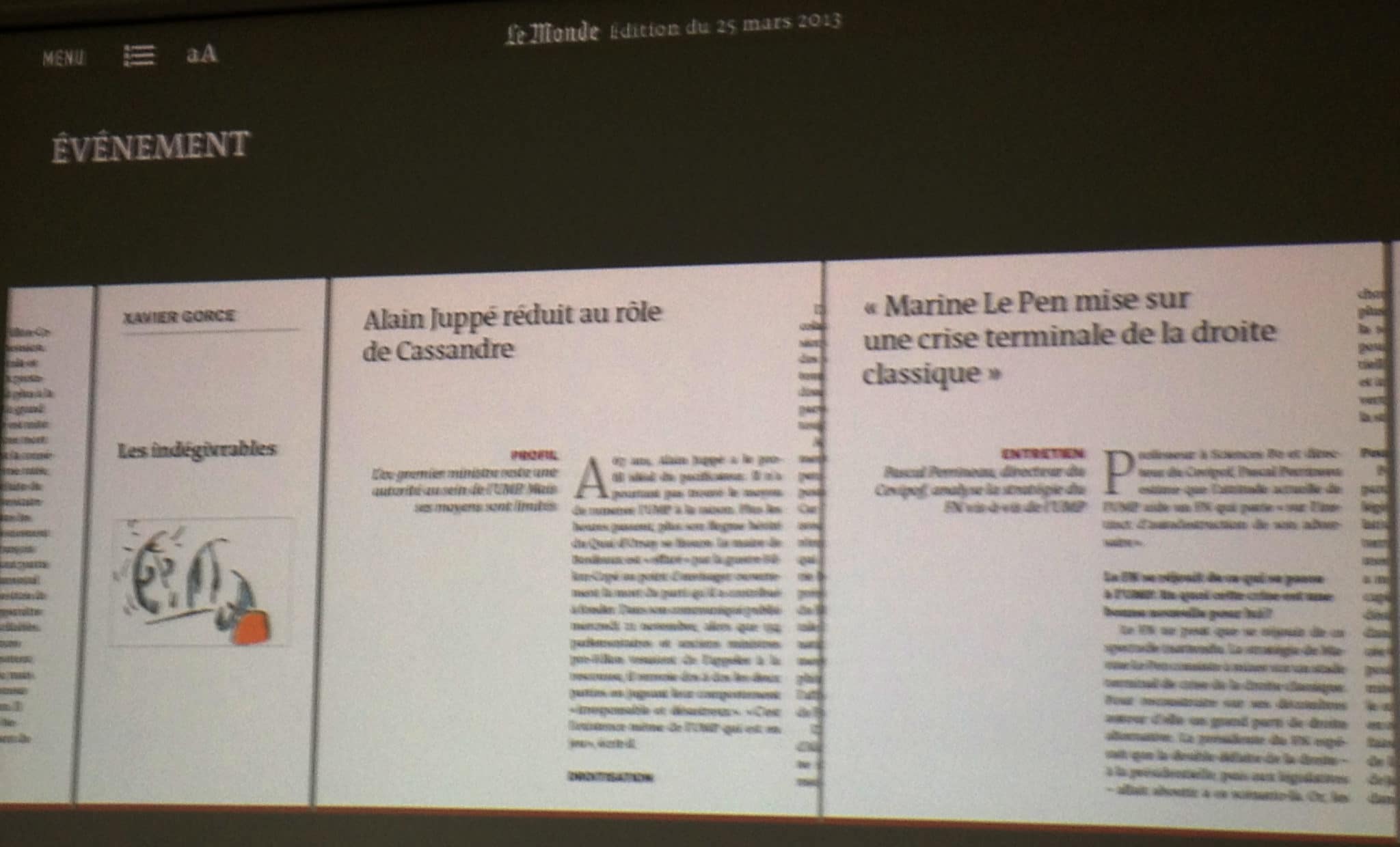 La lecture "zen" proche du papier ©Le Monde